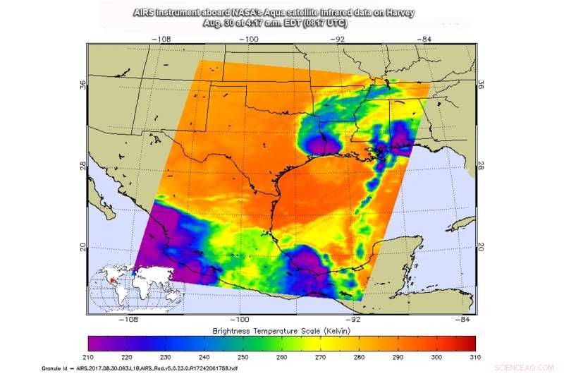 NASA Identifies the Strongest Storms of Hurricane Harvey