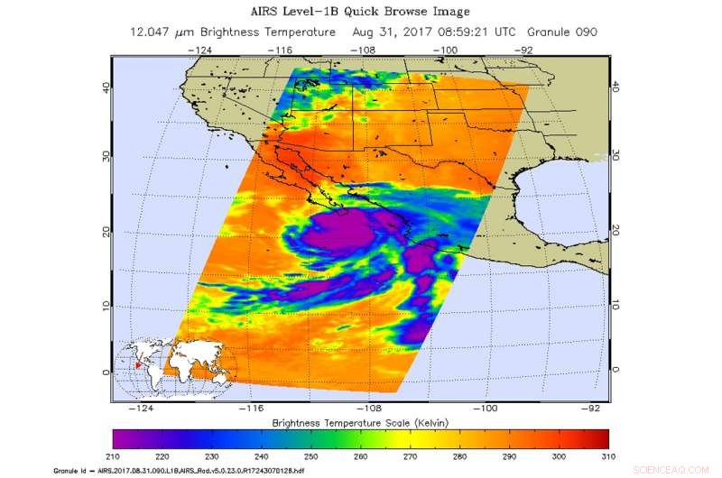 NASA Examines Hurricane Lidia’s Eye Near Baja California