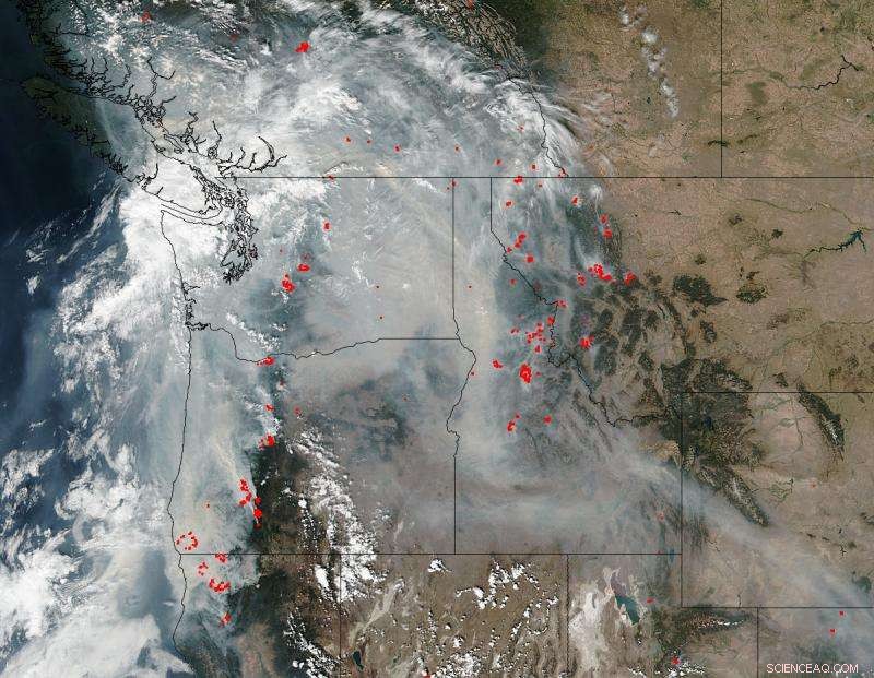 Pacific Northwest Enveloped in Smoke – VIIRS Satellite Image