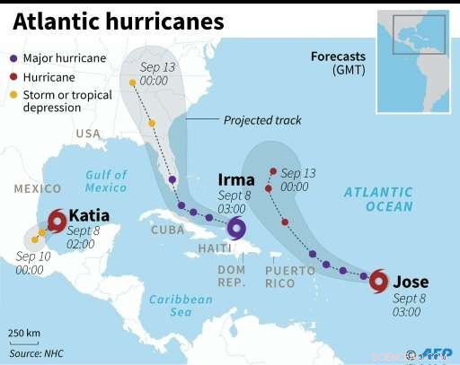 Hurricane Jose Intensifies to Category 4, Following Irma’s Path
