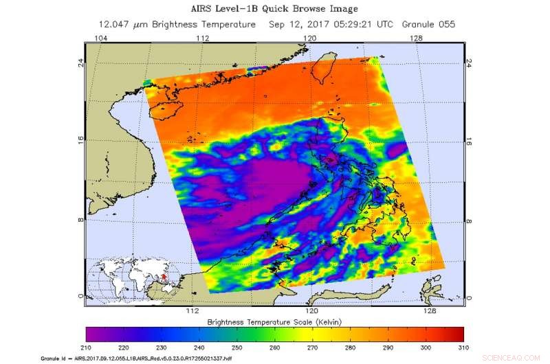 NASA’s Aqua Satellite Captures Infrared Image of Tropical Depression 21W