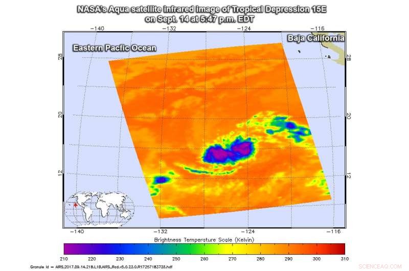 NASA Satellite Image Highlights Ongoing Struggles of Tropical Depression 15E