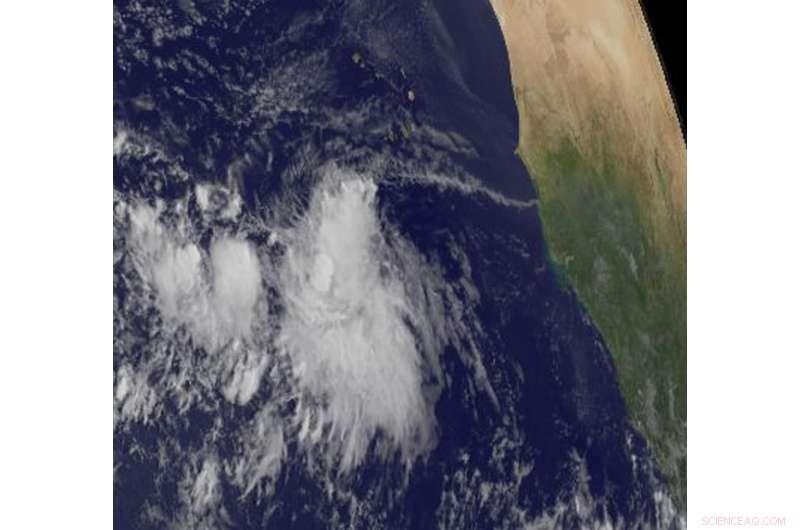 Satellite Captures Formation of Atlantic Tropical Depression 14 off West Africa