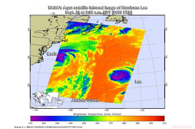 NASA Satellite Detects Hurricane Lee’s Rapid Weakening