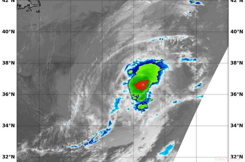 NASA Infrared Data Reveals Wind Shear Impacting Tropical Storm Maria