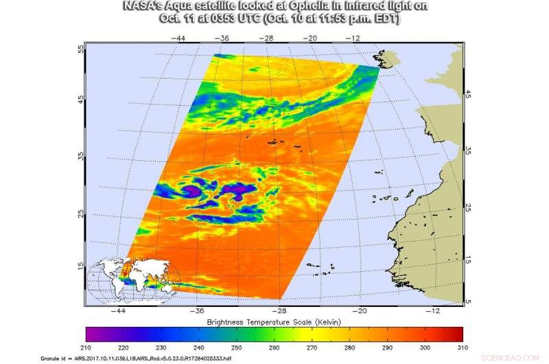 NASA s Aqua Satellite Reveals Tropical Storm Ophelia as a Distinct Comma‑Shaped Cloud
