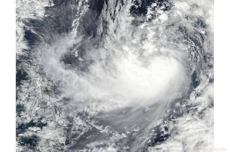 NASA Detects Heavy Rain, Wind Shear, and Towering Clouds in Tropical Storm Saola