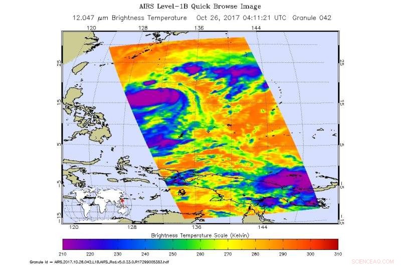 NASA Detects Persistent Wind Shear Influencing Tropical Storm Saola