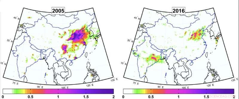 China’s Sulfur Dioxide Emissions Drop Sharply, While India’s Rise Over the Past Decade