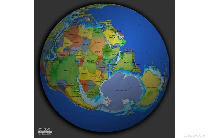 Continental Breakage and the Rise of Global Warming