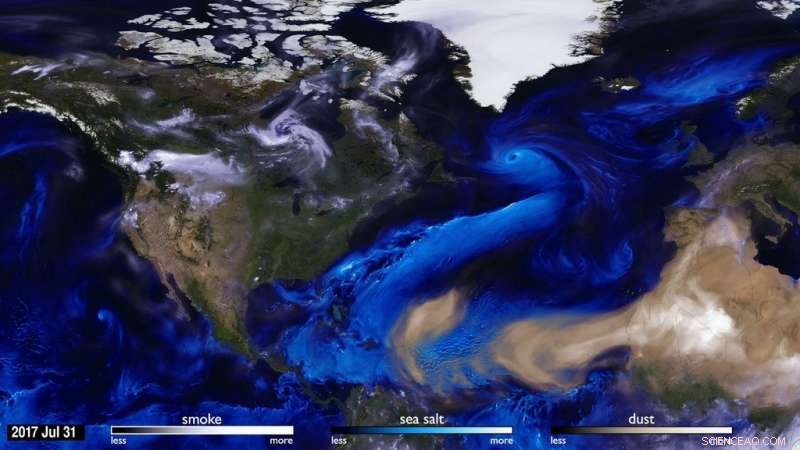 Simulating 2017 Hurricanes: Tracking Aerosols and Atmospheric Currents
