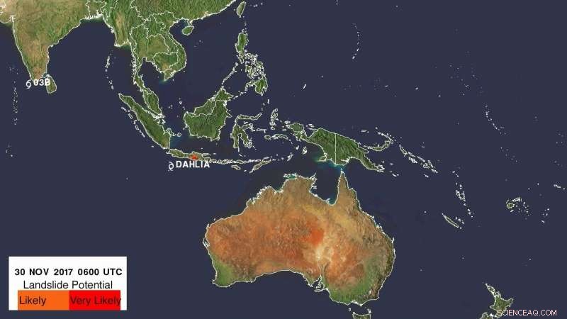 GPM Satellite Detects Tropical Cyclone Dahlia, Highlights Landslide Risk in Java