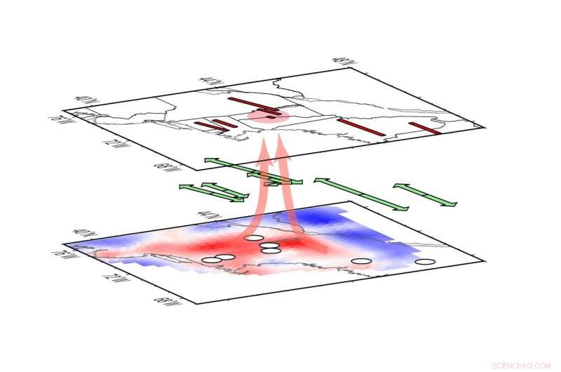 New Study Reveals Warm Mantle Mass Rising Beneath New England