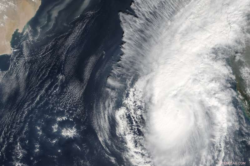 NASA Captures Tropical Cyclone Ockhi Amidst Arabian Sea Dust Storms