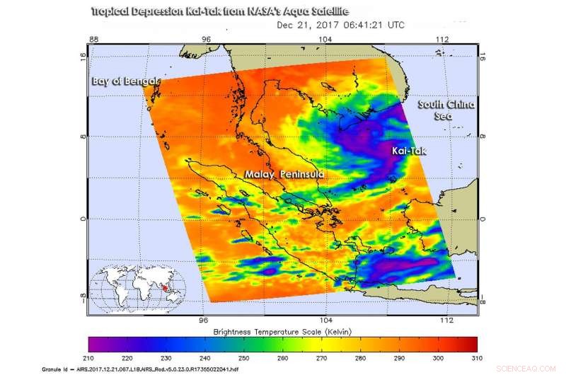 NASA Detects Weaker, Elongated Tropical Depression Kai‑Tak