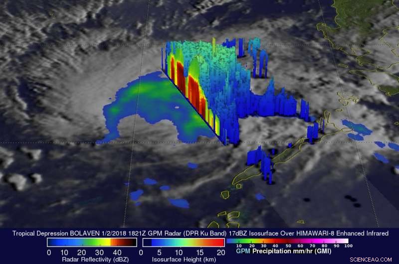 NASA Measures Intense Rainfall in Tropical Depression Bolaven