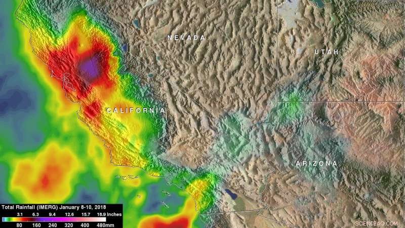 NASA Analysis Links Heavy Rainfall to California Mudslides