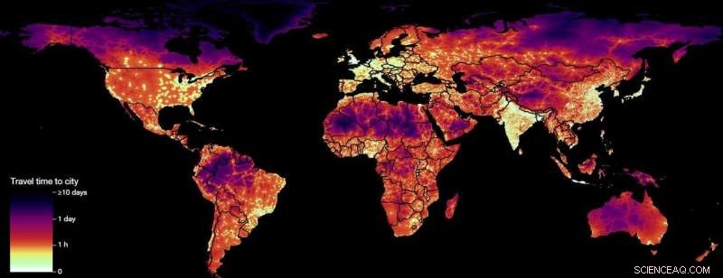 Global Travel Time Maps: Visualizing Access to Cities Worldwide