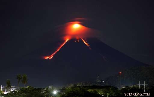 Red Lava Flow Drives Evacuations at Mayon Volcano, Philippines