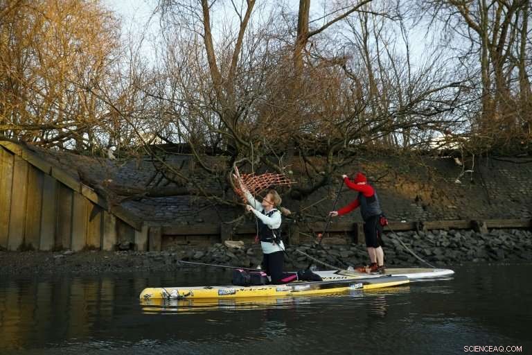River Thames Paddle-Boarders Tackle Plastic, Clean Up Waters