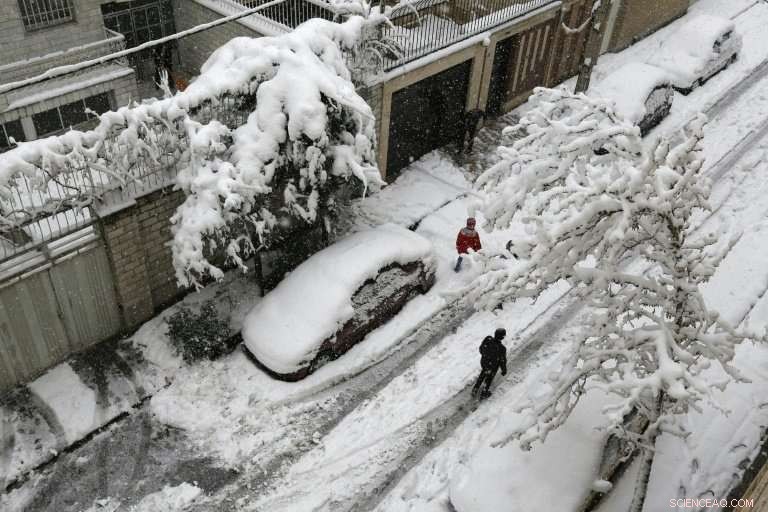 Heavy Snowfall Hits Northern Iran, Shutting Airports and Schools