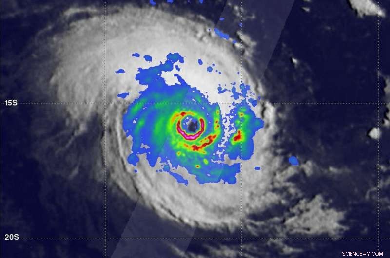 GPM Satellite Reveals 228 mm/hr Rainfall Over Category 4 Cyclone Cebile