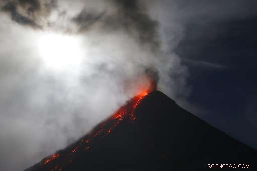 Philippine Volcano Mayon Emits Lava Flow Extending Over Two Miles