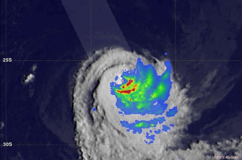 GPM Satellite Reveals Heavy Rainfall Shifted from Cyclone Cebile’s Core