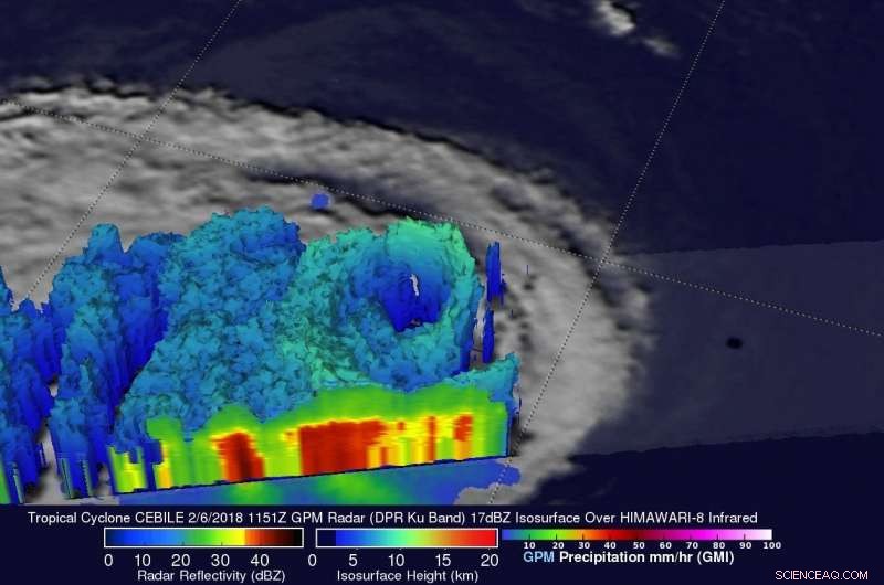 GPM Satellite Reveals Heavy Rainfall Shifted from Cyclone Cebile’s Core