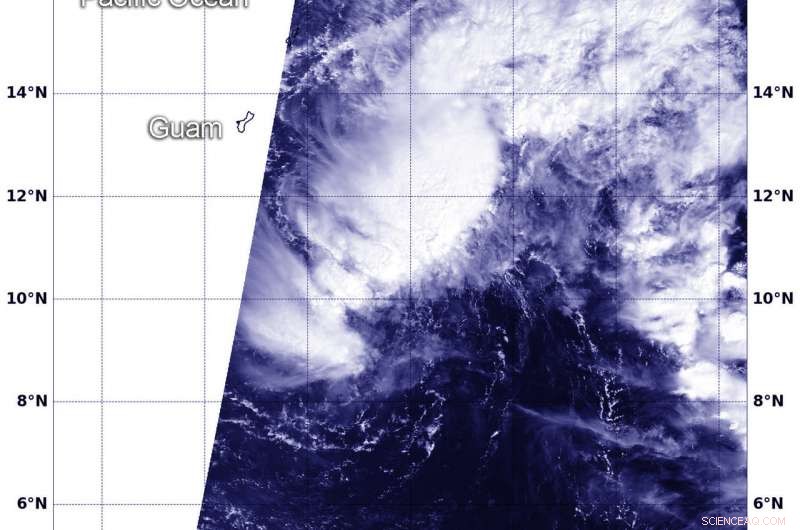 NASA Detects Tropical Depression 02W Near Guam, Watch Issued
