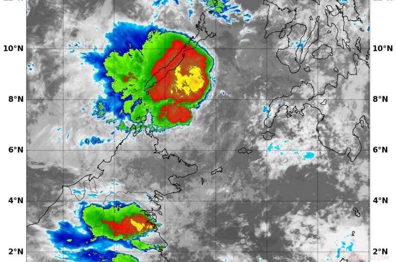NASA Detects Intense Storms as Tropical Cyclone Sanba Weakens