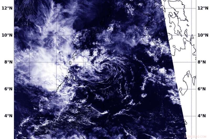 NASA s Aqua Satellite Detects Elusive Tropical Depression Sanba