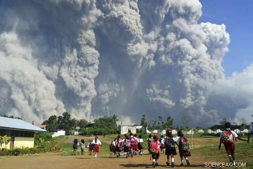 Indonesia s Sinabung Volcano Emits a Towering Ash Column