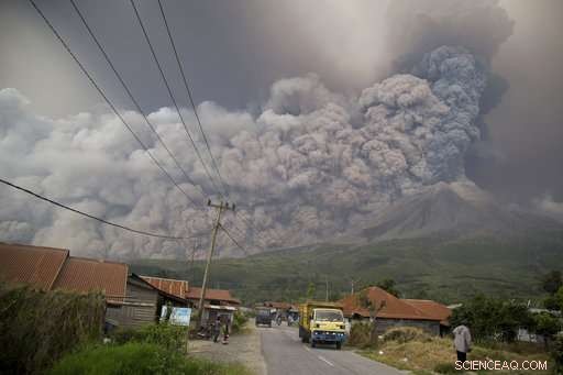 Indonesia s Sinabung Volcano Emits a Towering Ash Column