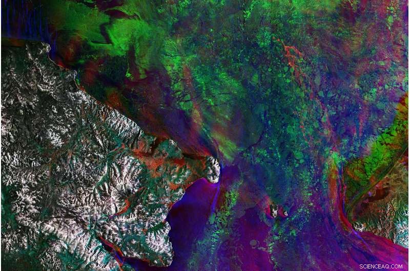 Bering Strait: High-Resolution Sentinel‑1 Satellite View