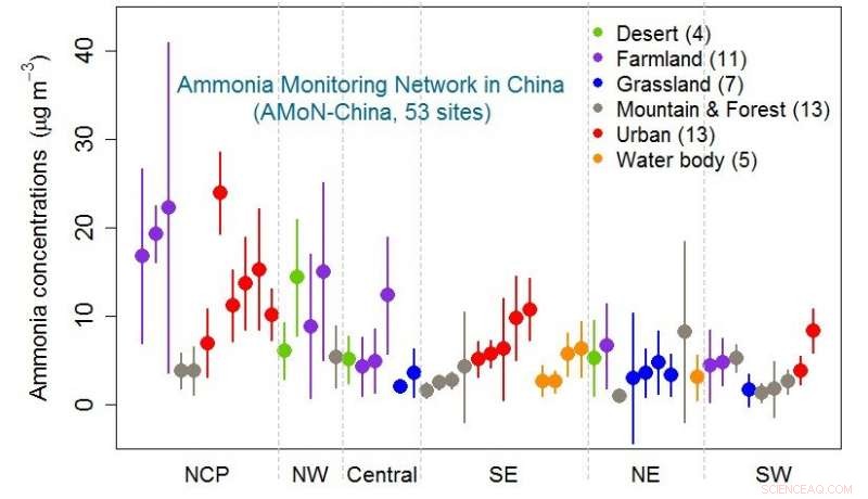Mapping China’s Ammonia Hotspots: Insights from the National Observation Network