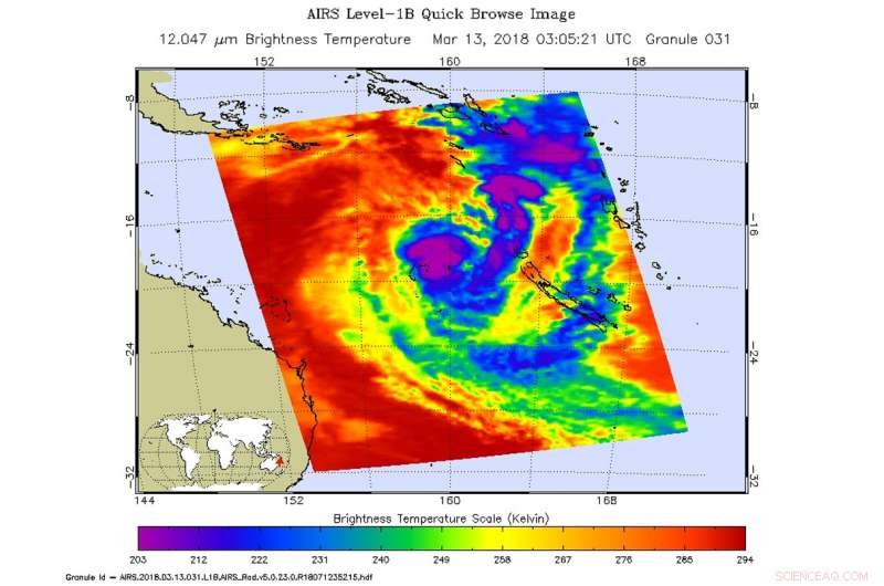 NASA Detects Arm Loss in Tropical Cyclone Linda