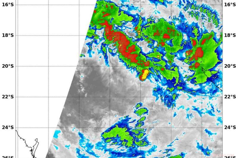 NASA Detects Fragmentation of Tropical Cyclone Iris