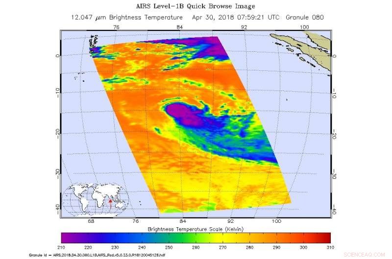 NASA Detects Wind Shear Impacting Tropical Cyclone Flamboyan