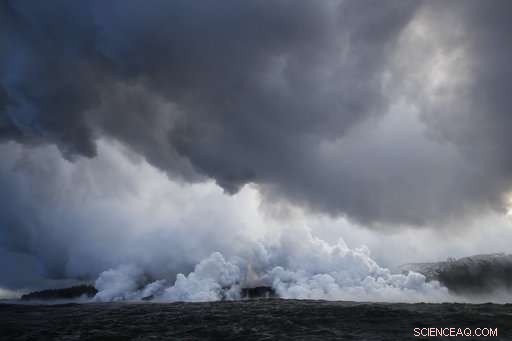 Hawaii Volcano Produces Hazardous Steam Clouds as Lava Enters the Ocean