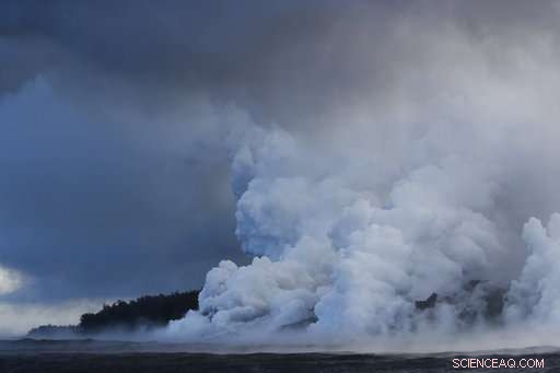 Hawaii Volcano Produces Hazardous Steam Clouds as Lava Enters the Ocean