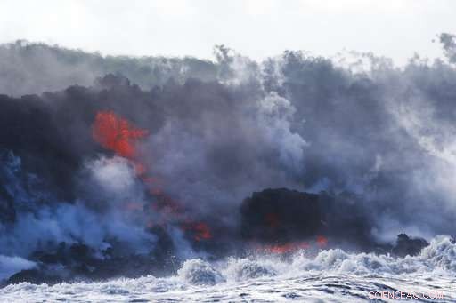 Hawaii Volcano Produces Hazardous Steam Clouds as Lava Enters the Ocean