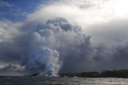 Kilauea Volcano Sends Lava Into Ocean, Forming Toxic Cloud