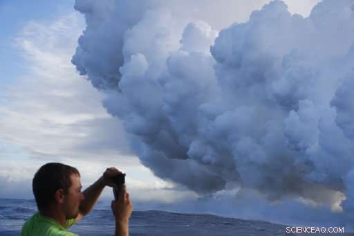 Kilauea Volcano Sends Lava Into Ocean, Forming Toxic Cloud