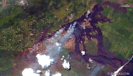 Hawaii Volcano Emits Third Lava Flow into the Ocean, Continuing Three-Week Eruption