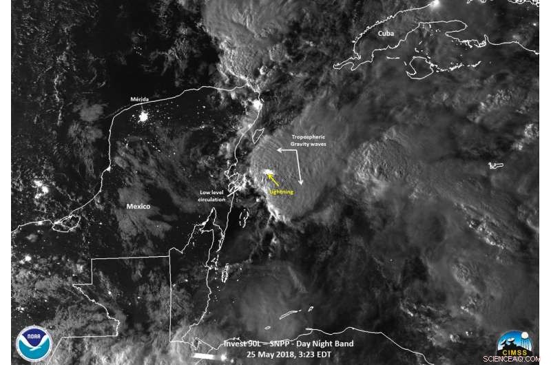 NASA Satellites Detect First Atlantic Subtropical Storm