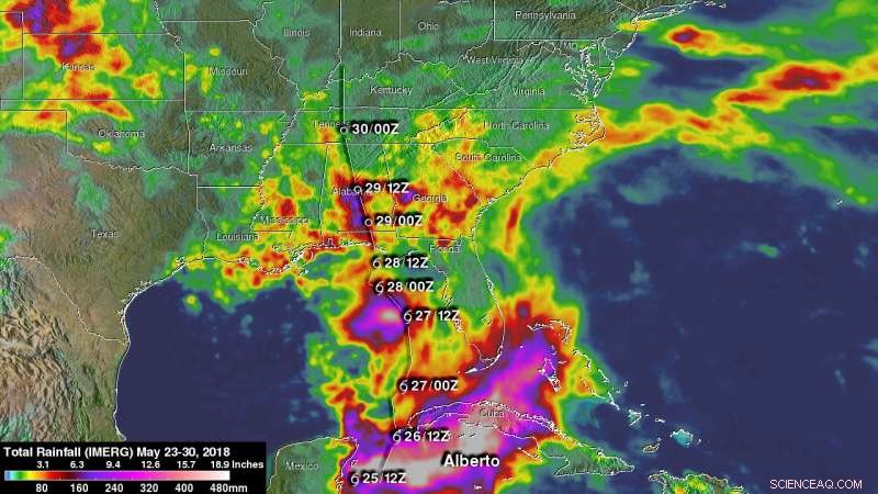 NASA Tracks Record Rainfall Across the US Southeast and Tennessee Valley