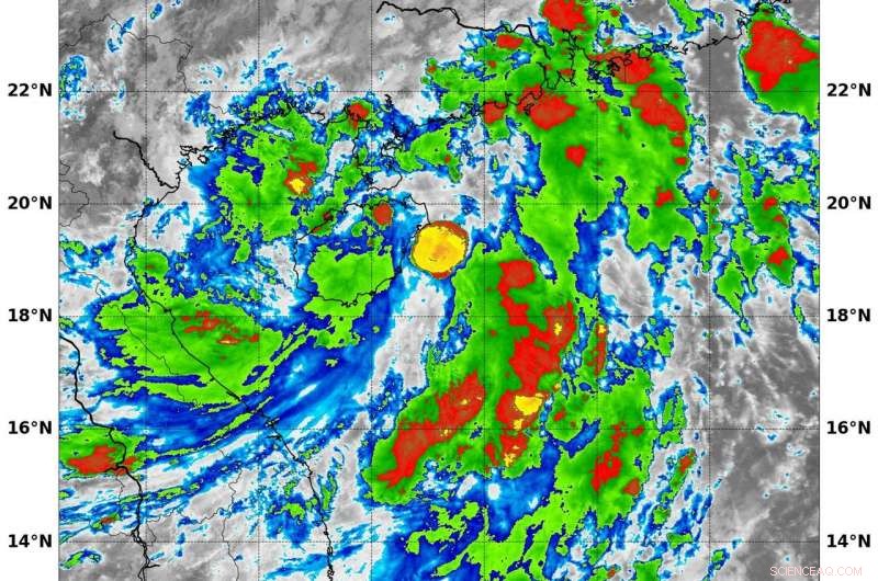 NASA Detects Fragmented Thunderstorm Strength in Tropical Depression 05W
