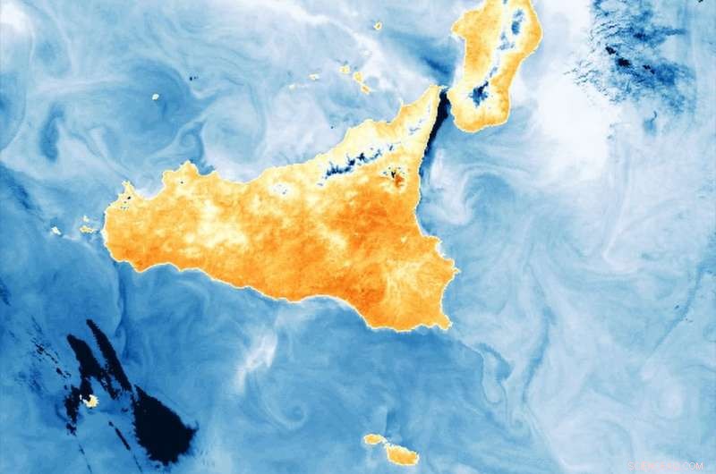 Sentinel‑3B Captures Sicily Hotspot in Stunning Detail