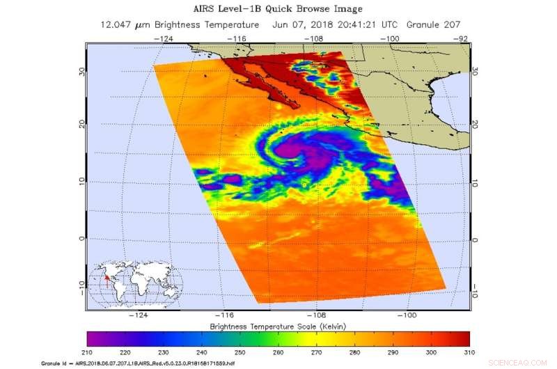 NASA Satellite Infrared Images Reveal Hurricane Aletta’s Strengthening